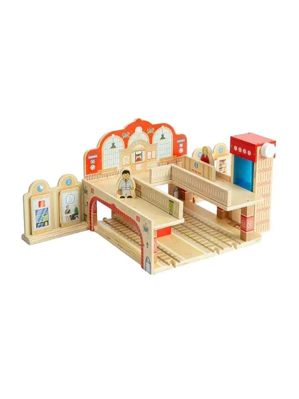 Bigjigs Wooden Grand Central Station Playset