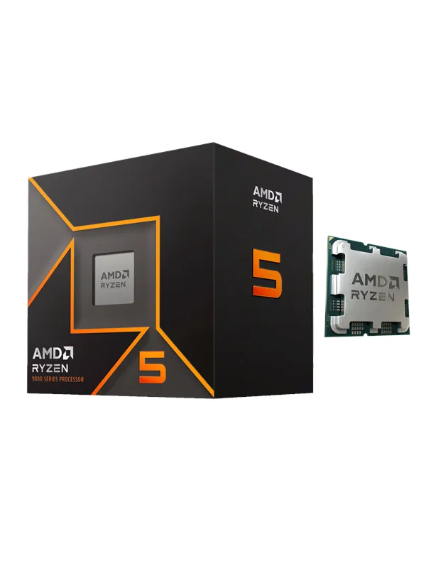 AMD Ryzen 5 9600 Wraith Stealth Prosessor/CPU - 6 kjerner - 3.9 GHz - AMD AM5 - AMD Boks (med kjøler)