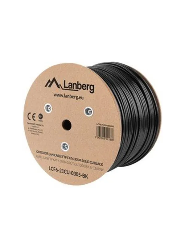 Lanberg bulk cable - 305 m - black - Svart - 305m
