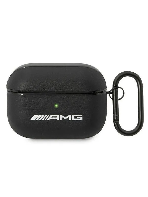 Mercedes AMG Leather Big Logo Case for AirPods Pro - Black