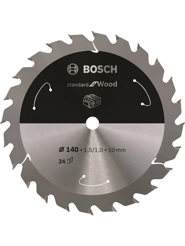 Bosch Standard for Wood-sirkelsagblad for batteridrevne sager 140x1,5/1x10 T24