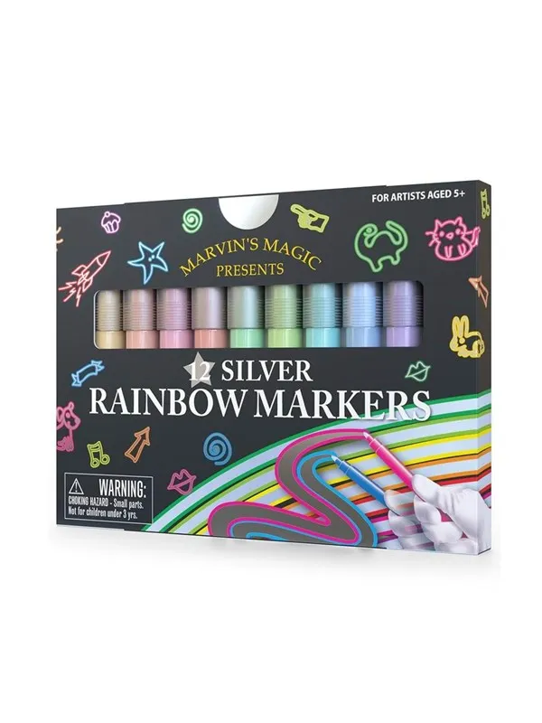 Marvins Magic Silver Rainbow Markers