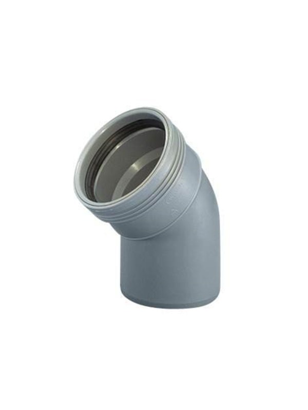 Wavin Wafix pp bend 45° x 40 mm grey