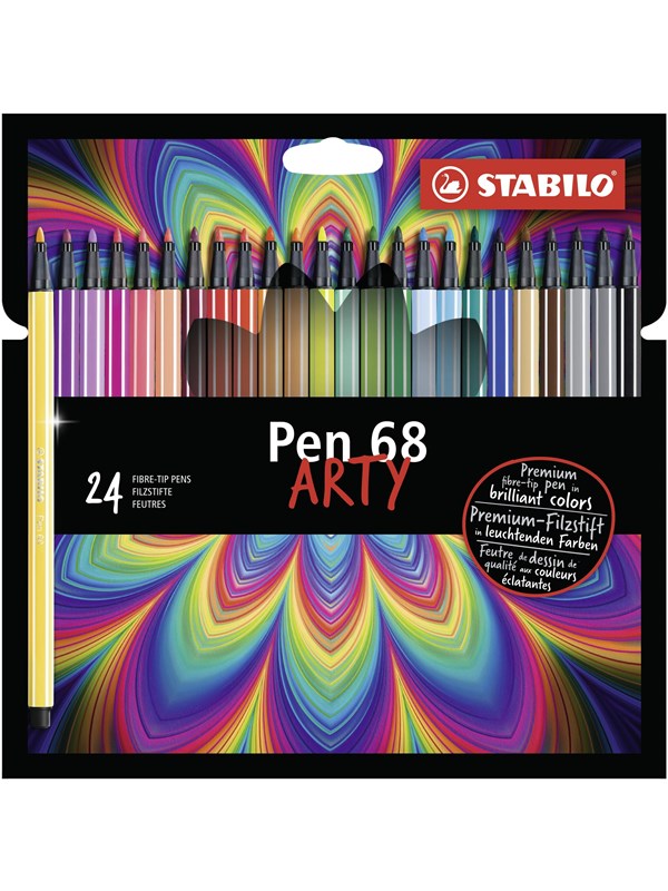 STABILO Pen 68 - Felt-tip pen - ARTY - Set With 24 Pieces