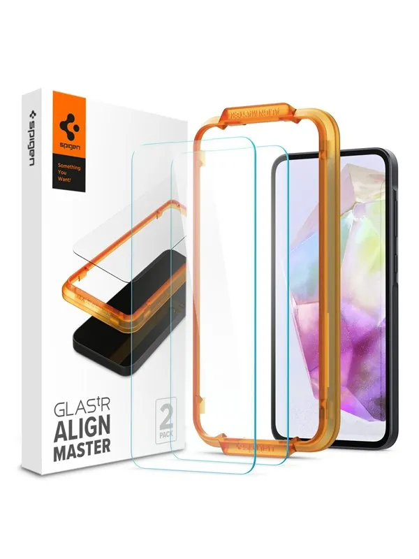 Spigen Glass tR AlignMaster 2 Pack -  Samsung Galaxy A35