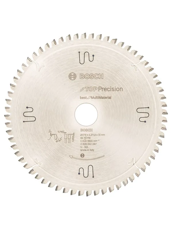 Bosch Sirkelsagblad Top Precision Best for Multi Material 216 x 30 x 2,3 mm, 64
