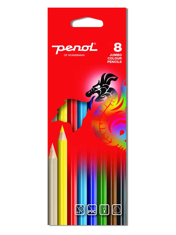 Penol Colour pencils Jumbo x8