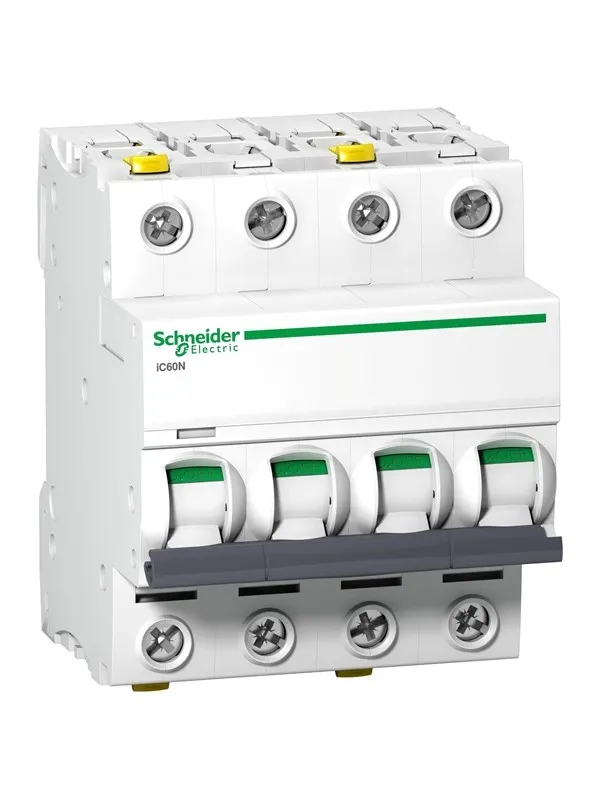 Schneider Electric Acti9 iC60N 4P 20A double terminal C-characteristic 6/10kA 400V width 72mm