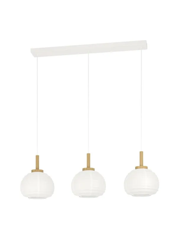EGLO SUMMERHILL LANGBORD 3XE27 TRE/HVIT PAPIRSKJERM FSC