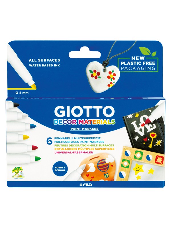 Giotto Decor Materials Paint Markers 6 pcs BL