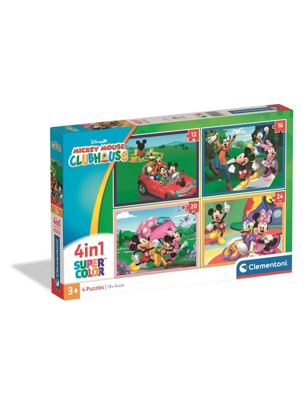 Clementoni Puzzle 4-in-1 Mickey Mouse Club House 2026 Gulv