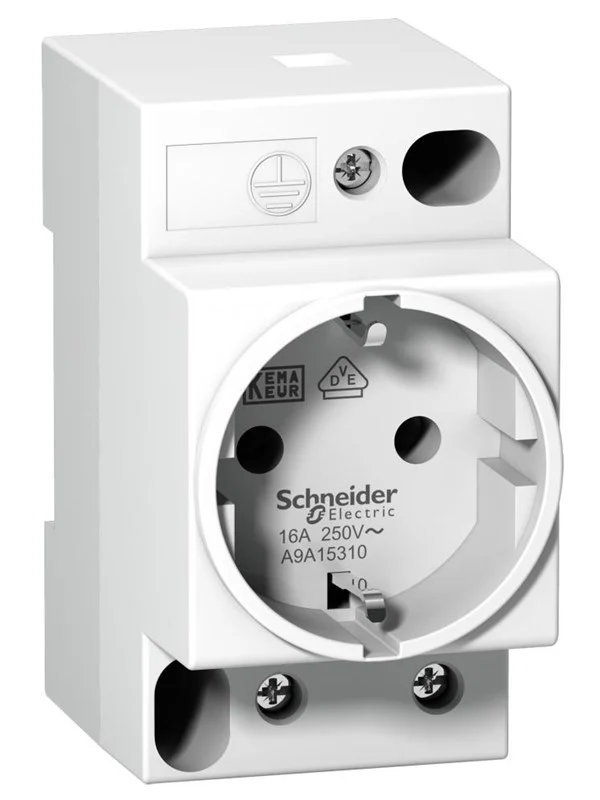 Schneider Electric Acti9 ipc modular din power socket 16 a 2p + e 250 v ac vde