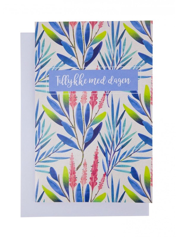 SCANSEASON CARD WITH ENVELOPE 11X17CM BLUE FLOWER