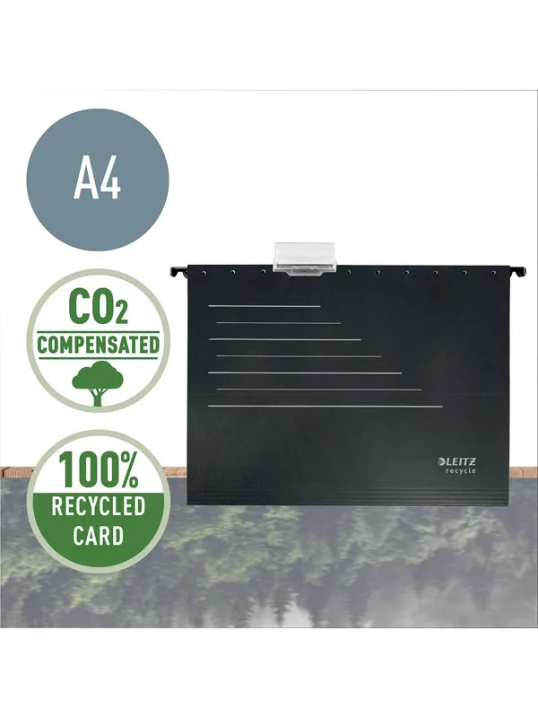 Leitz Alpha® Recycle hengemappe, Sort
