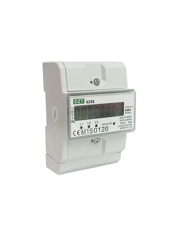 ELTECO Kwh meter lcd blue back light 3f kl.1 80a