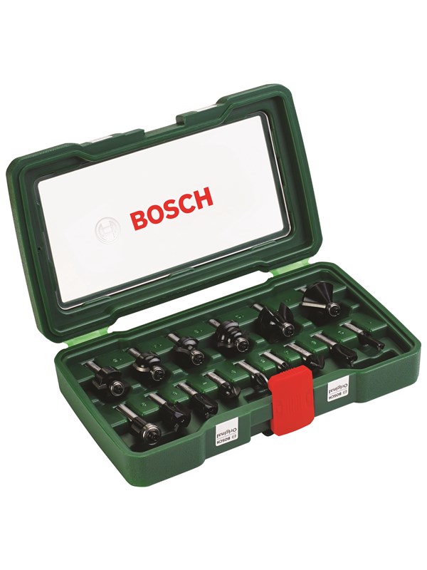Bosch 15-delers TC fresborsett (8 mm tange)