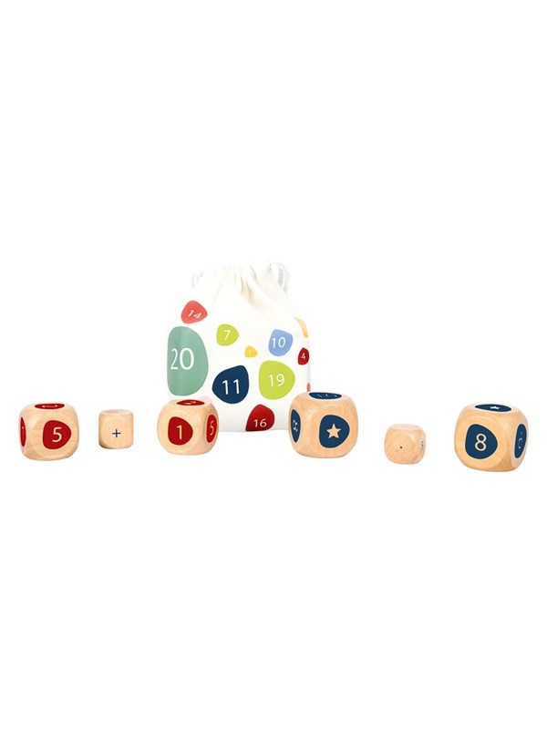 Small Foot Wooden Dice with Maths