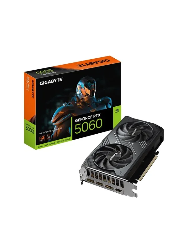 GIGABYTE GeForce RTX 5060 WindForce 2 MAX OC - 8GB GDDR7 RAM - Grafikkort