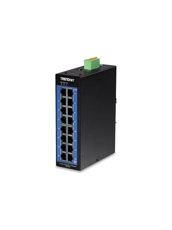 TRENDnet TI-G160i 16-Port Industrial Gigabit L2 Managed DIN-Rail Switch