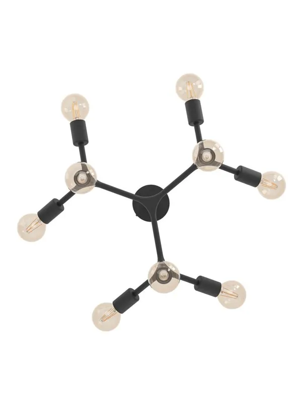 EGLO BOCADELLA 1 TAKLAMPE E27 9L SVART