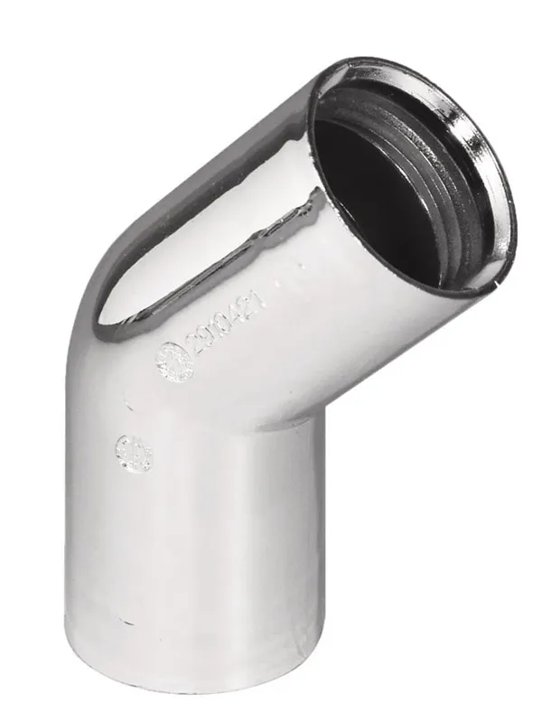 Purus angle 45° 32 mm chrome pp/tpe