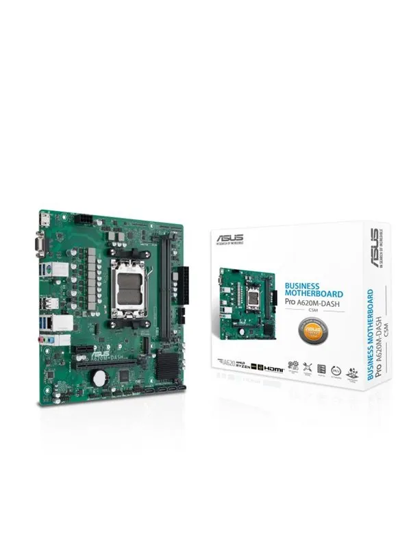 ASUS A620M-DASH-CSM Hovedkort - AMD A620 - AMD AM5 socket - DDR5 RAM - Micro-ATX