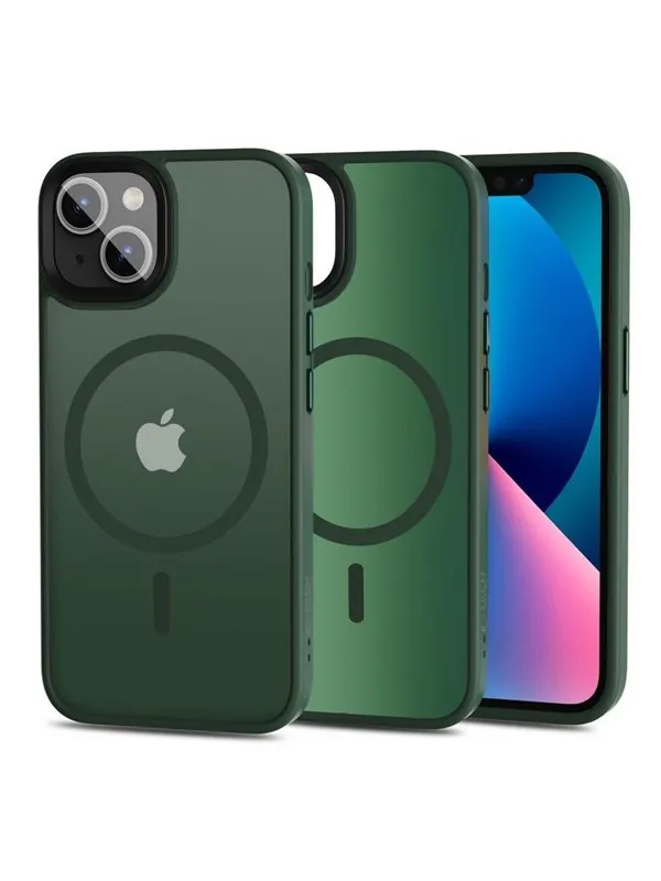 Tech-Protect MagMat MagSafe Case for iPhone 13 - Matte Green