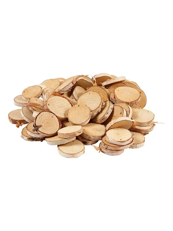 Creativ Company Wooden Discs with Hole 500 grams