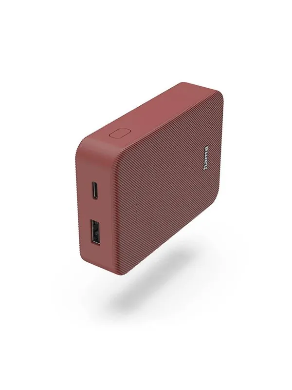 Hama Powerbank Colour 10 10000mAh USB-C+USB-A Red Nødlader - Rød - 10000 mAh