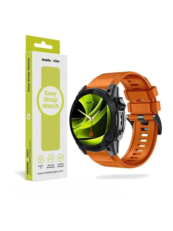 Mobile Origin Easy Strap Silicone Watch 20mm Orange