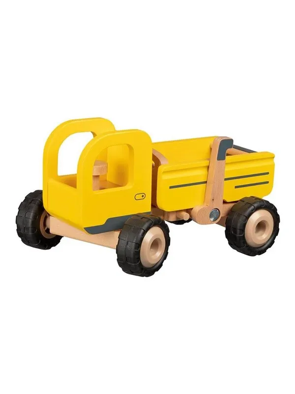 Goki Wooden Dump Truck Yellow