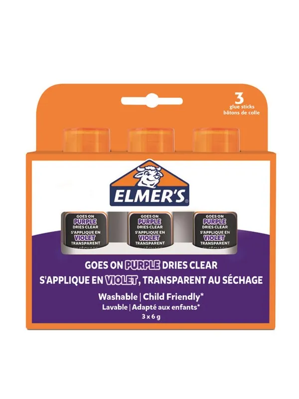 Elmer's 6 gram Disappearing Purple limstift 3-blister