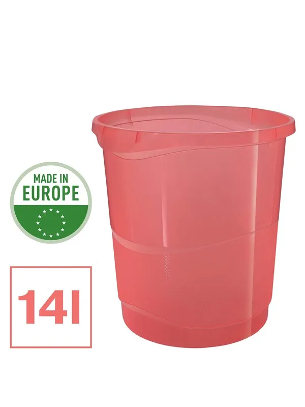 Esselte  Colour'Breeze Waste Paper Bin Coral
