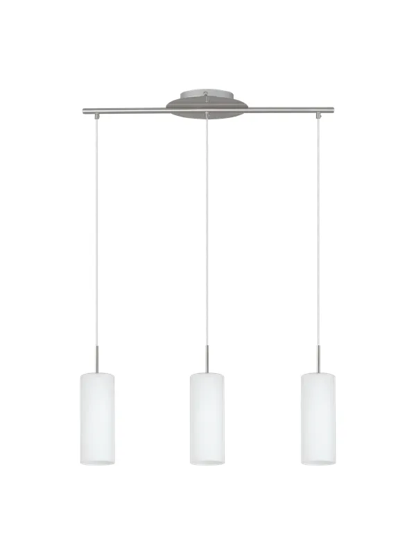 EGLO TROY 3 long table pendant white/brushed steel