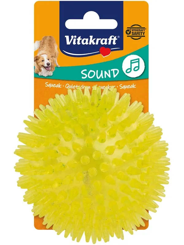 Vitakraft Pinnsvinball til hund i TPR med pip 10cm