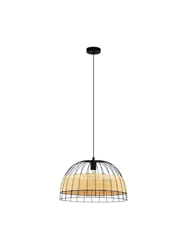 EGLO ANWICK pendant light Ø500 mm black/natural