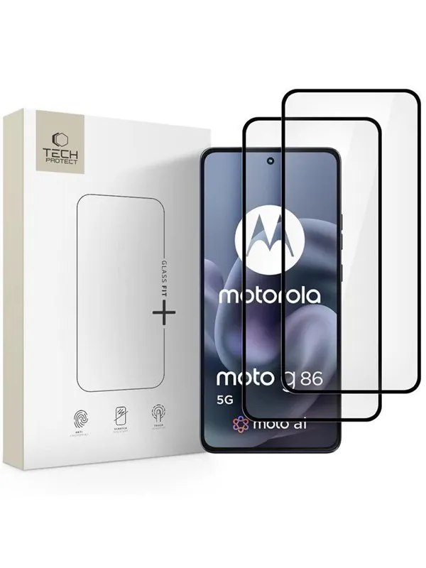 Tech-Protect Glass Fit+ 2-pack Motorola Moto G86 5G / G86 5G Power Tempered Glass - Black