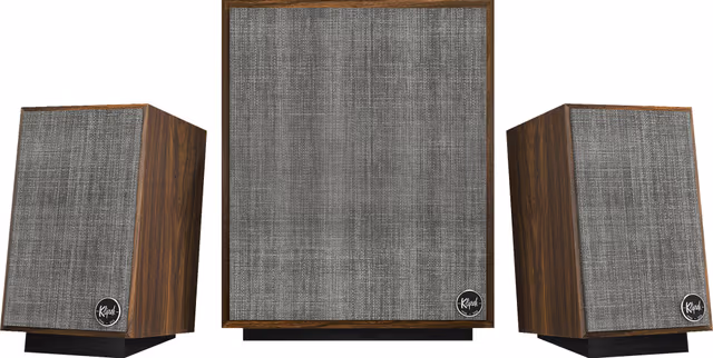 Klipsch ProMedia Heritage 2.1 høyttalersystem (valnøtt)