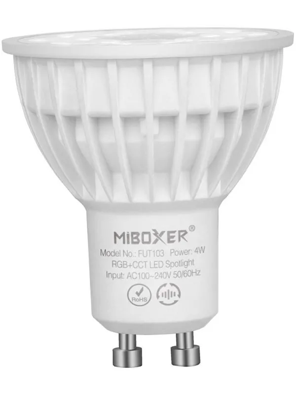 Miboxer LED Pære GU10 - 4W - RGB-CCT - 320lm - Zigbee 3.0