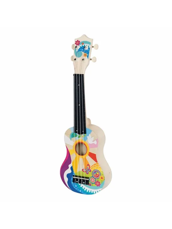 Goki Wooden Ukulele Flower Power