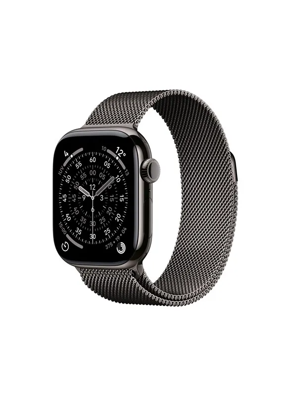 Apple Watch Series 11 GPS + Cellular 42mm Slate Titanium Case with Slate Milanese Loop