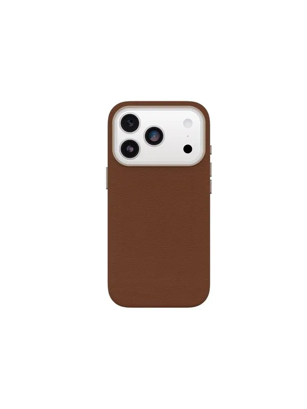 OtterBox Symmetry Cactus Leather Camera Control Apple iPhone 17 Pro Desert Saddle - brown