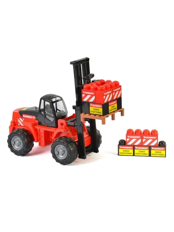 Mammoet Toys Mammoet Forklift with Building Blocks