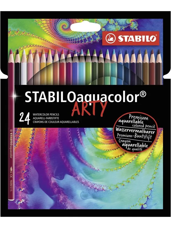 STABILO Aquacolor - Watercolor Colored Pencil - ARTY - Set 24 Pcs.