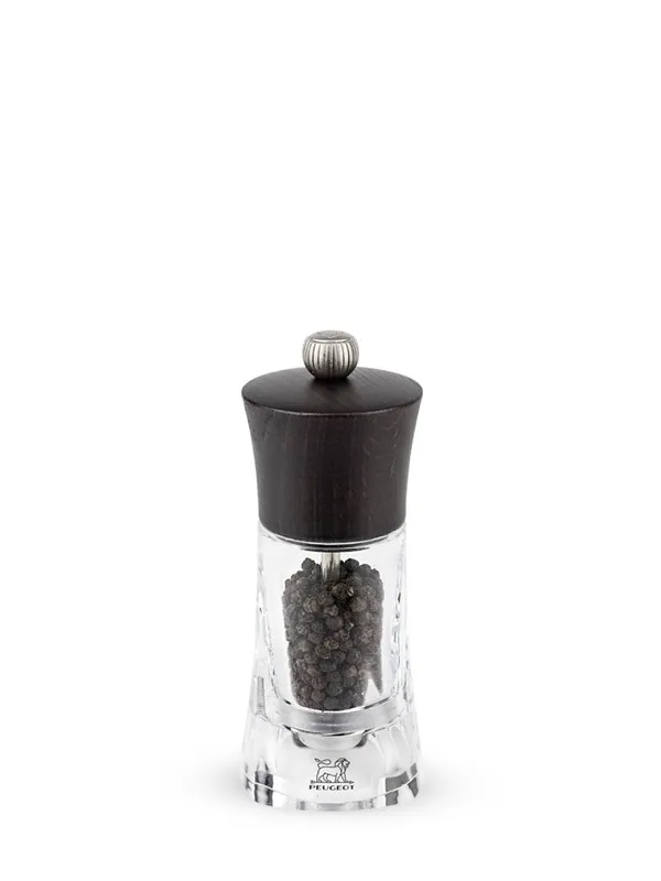 Peugeot Oleron pepper grinder acrylic/wood chocolate 14 cm