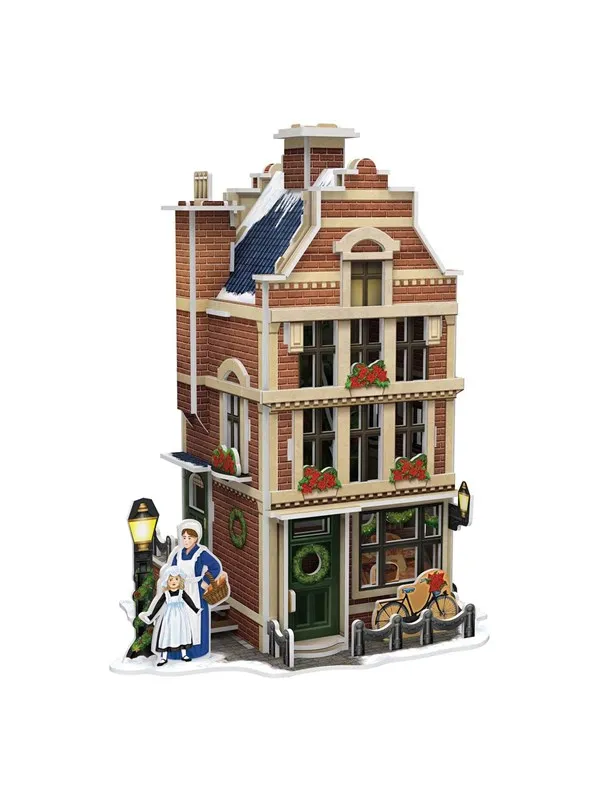 Cubic Fun 3D Puzzle Dutch Bakery with LED Lighting 3D Puslespill