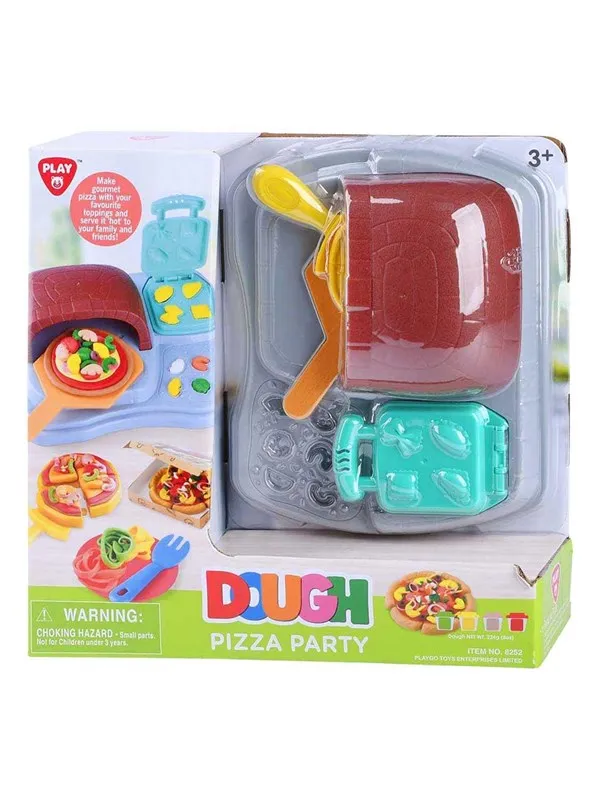 Playgo Pizza Party Clay Set - 4 Clay Pots
