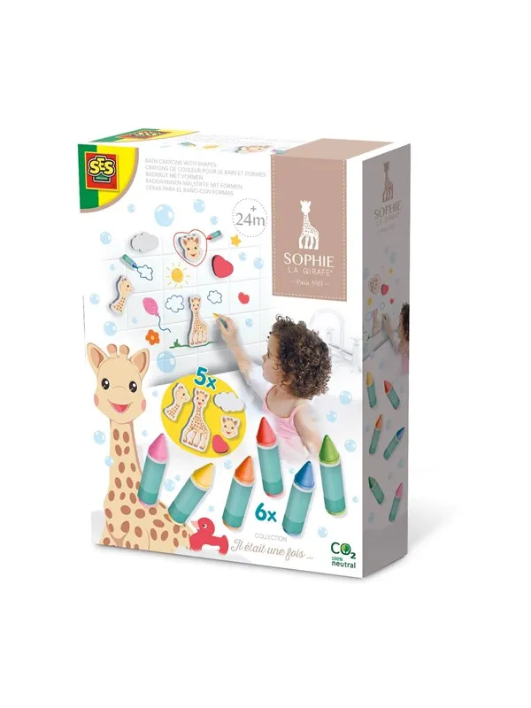 SES Creative Sophie La Girafe Bath Chalk with Shapes