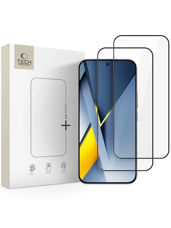 Tech-Protect  Glass Fit+ 2-pack for Xiaomi Poco F8 Pro Ultra - Black