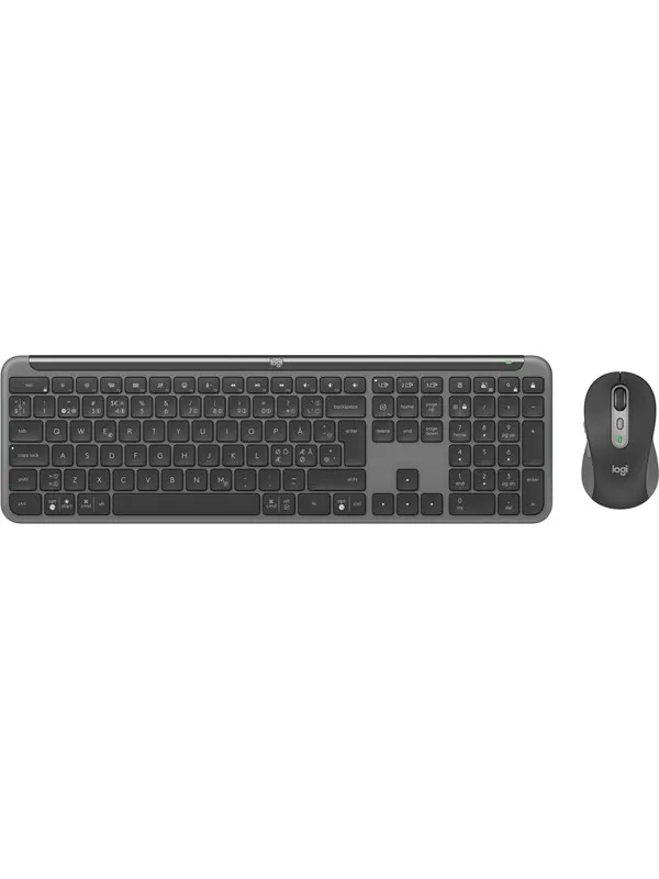 Logitech Signature Slim Combo MK950 for Business - Tastatur & Mussett - Nordisk - Grå